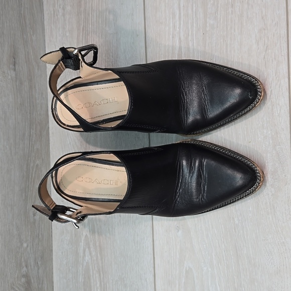 Coach Women Ankle Leather Heels Boots shoes sz 7B - Picture 3 of 15